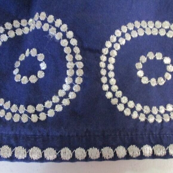Kate Spade Blue Top Silver Embroidery size Small - Picture 4 of 5